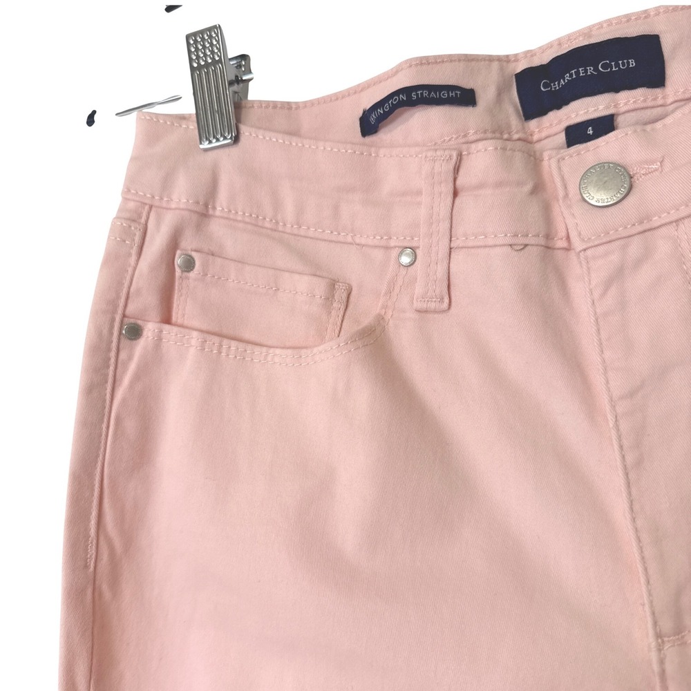 Charter Club Lexington Straight Leg Jeans Misty Pink 4 100039056MS New - Picture 4 of 13